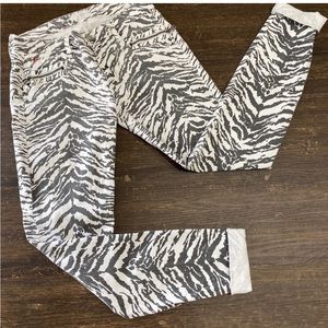 Hudson moto zebra stripe jeans size 26